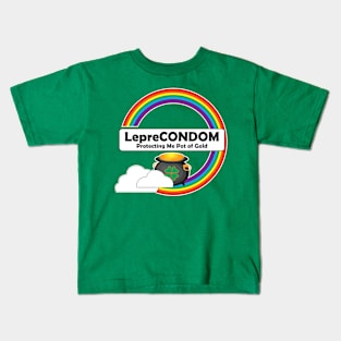 LepreCONDOM | Protecting Me Pot of Gold Kids T-Shirt